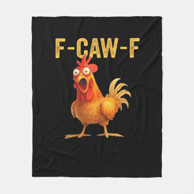 Manta Polar Funny F-Caw-F Chicken Creative Casual (Anverso)
