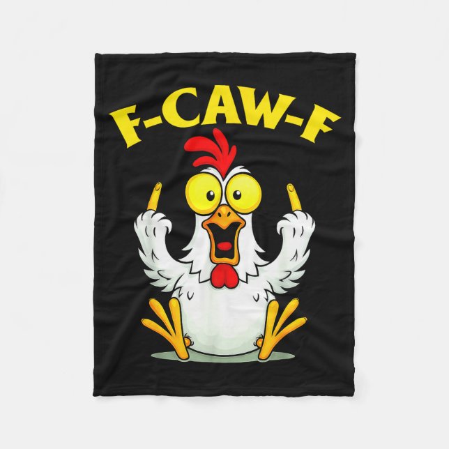Manta Polar Funny F-caw-f Chicken Fcawf Chicken  (Anverso)
