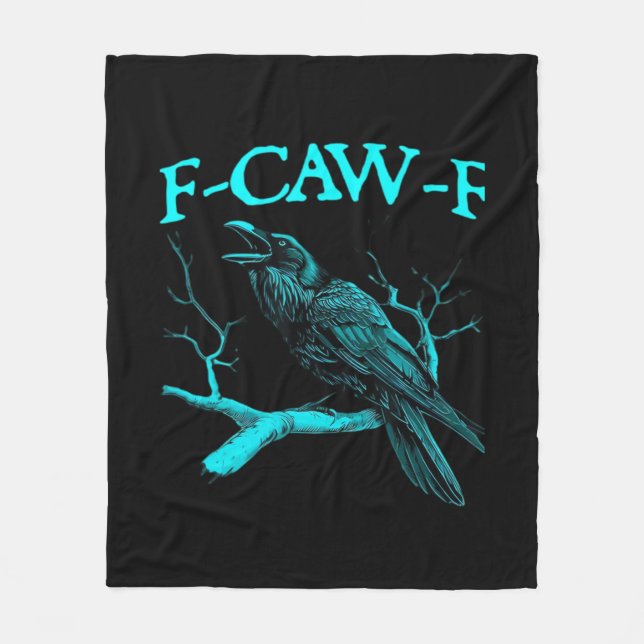 Manta Polar Funny F-Caw-F Humor Crow Gothic (Anverso)