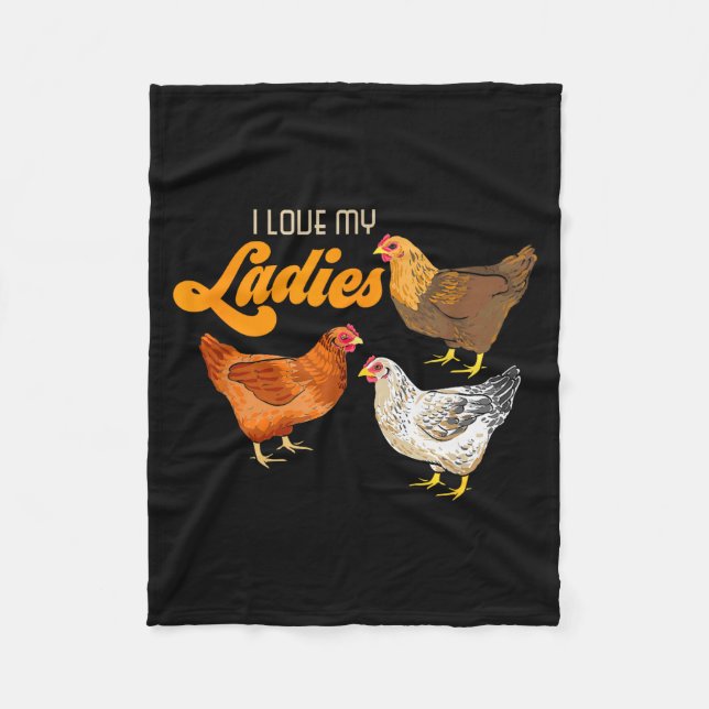 Manta Polar Funny Farmer Gift - I Love My Ladies Chicken  (Anverso)
