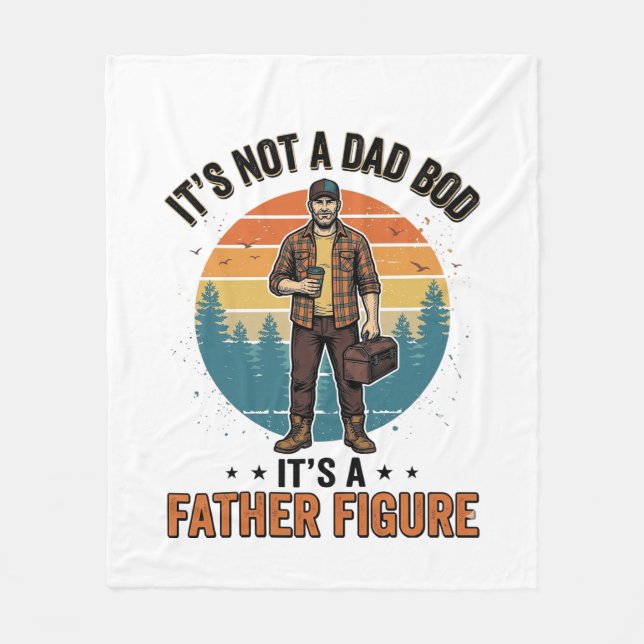 Manta Polar Funny Father Figure Vintage Dad Humor Shirt Design (Anverso)