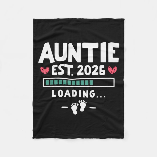 Manta Polar Funny First Time Aunt Baby Announcement - Auntie E (Anverso)