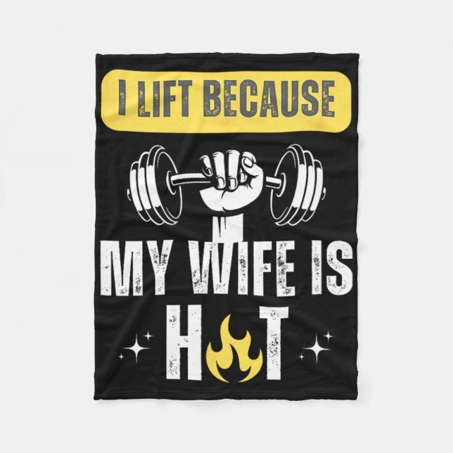 Manta Polar Funny Fitness Gym Rat I Lift Because My Wife Is Ho (Anverso)