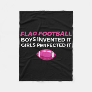 Manta Polar Funny Flag Football Chica 1