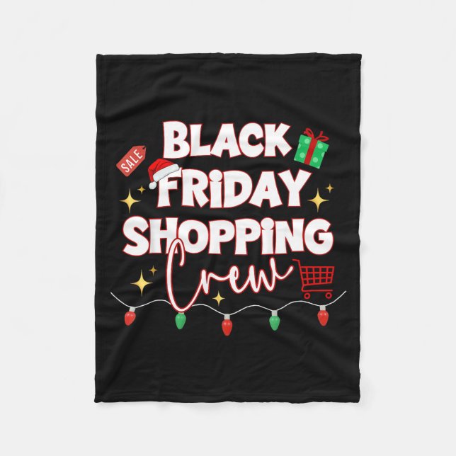 Manta Polar Funny Friday Shopng Crew Christmas Black Shopng Fa (Anverso)
