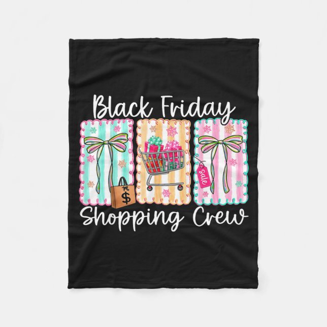 Manta Polar Funny Friday Shopng Crew Christmas Black Shopng Fa (Anverso)