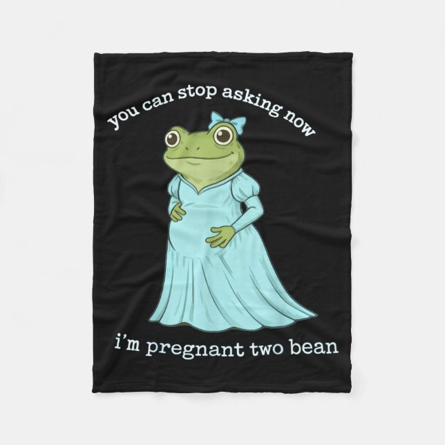 Manta Polar Funny Frog Pregnancy Announcement Medieval Pregnan (Anverso)