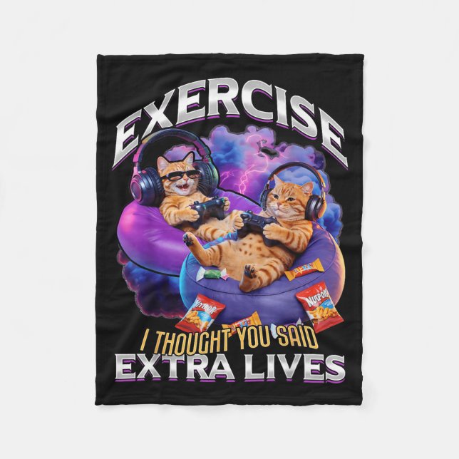 Manta Polar Funny Gaming Gamer Cat  (Anverso)