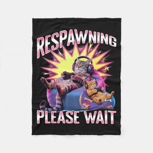 Manta Polar Funny Gaming Gamer Cat  (Anverso)