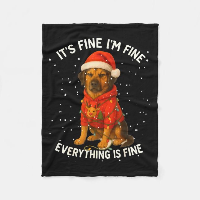 Manta Polar Funny German Shepherd Decorate Christmas Shirts I' (Anverso)