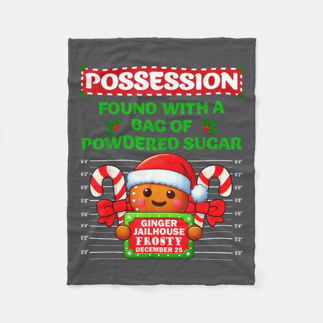 Manta Polar Funny Gingerbread Inmate Christmas Matching Family (Anverso)