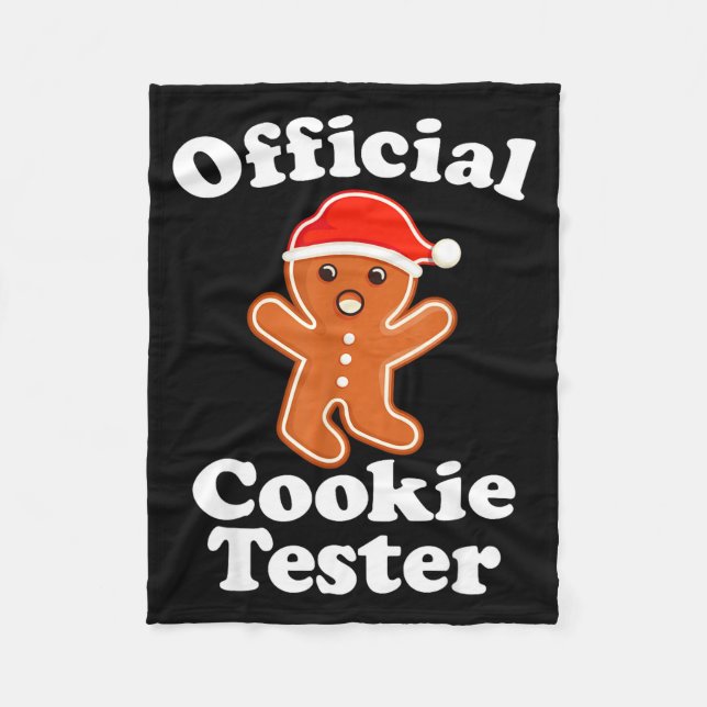 Manta Polar Funny Gingerbread Man Cookie Tester Christmas  (Anverso)