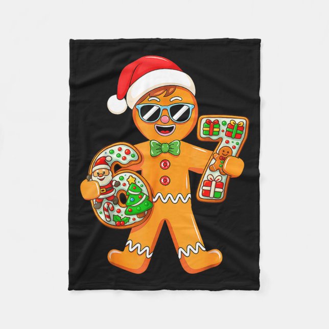 Manta Polar Funny Gingerbread Six Seven 67 Gingerbread Man Xma (Anverso)