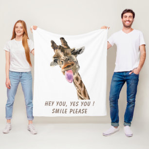 Manta Polar Funny Giraffe Fleece Blanket