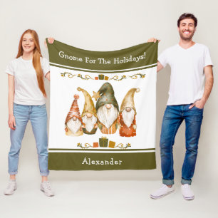 Manta Polar Funny Gnomes Navidades Holiday