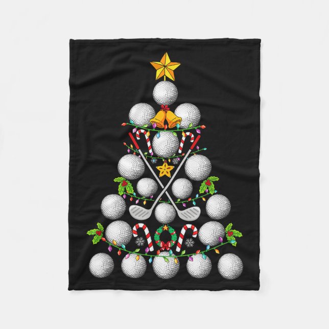 Manta Polar Funny Golf Ball Christmas Tree Christmas Golf Love (Anverso)