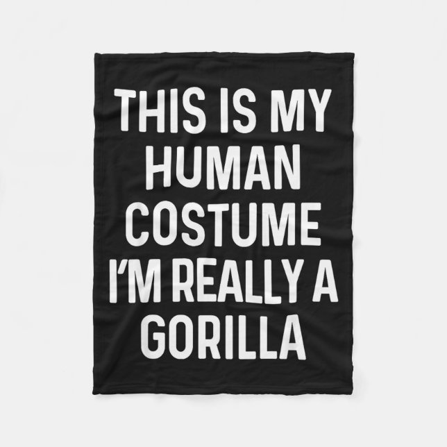 Manta Polar Funny Gorilla Costume Shirt Halloween Adults Kids  (Anverso)