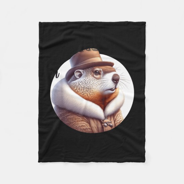 Manta Polar Funny Goundhog Graphic  (Anverso)