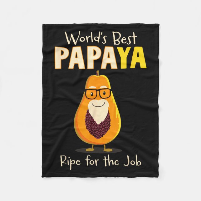 Manta Polar Funny Grandfather World's Papa Papaya Pun  (Anverso)