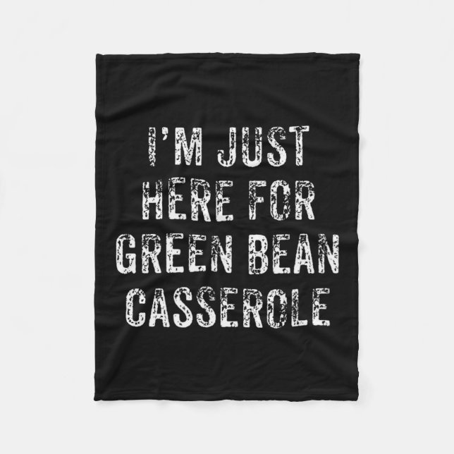 Manta Polar Funny Green Bean Cerole Thanksgiving Dinner Gift  (Anverso)