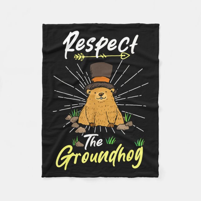 Manta Polar Funny Groundhog Day Quote Respect The Groundhog _2 (Anverso)