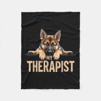 Manta Polar Funny Gsd Shep Puppy My Therapist German Shepherd 