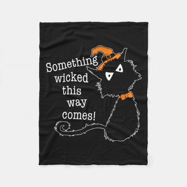 Manta Polar Funny Halloween Cat - Shakespeare Macbeth Quote  (Anverso)