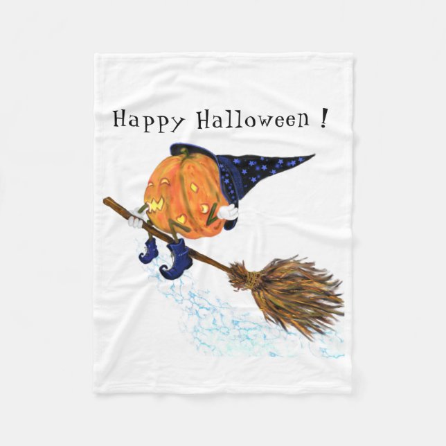 Manta Polar Funny Halloween Fleece Blanket Witch Pumpkin (Anverso)