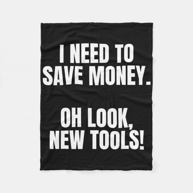 Manta Polar Funny Handyman Dad Humor Oh Look, New Tools  (Anverso)