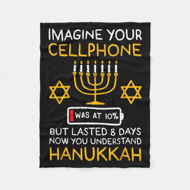 Manta Polar Funny Hanukkah Imagine Your Cellphone Chanukah Jew (Anverso)