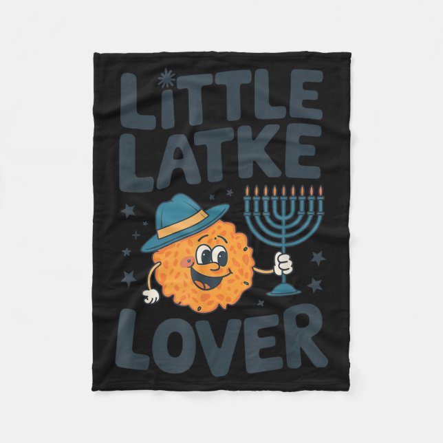 Manta Polar Funny Hanukkah Little Latke Jewish Family Kids Mat (Anverso)