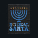 Manta Polar Funny Hanukkah No Hoy Santa Menorah Chanukah Je<br><div class="desc">Hanukkah gracioso No hoy Santa Menorah Chanukah Navidad judía</div>
