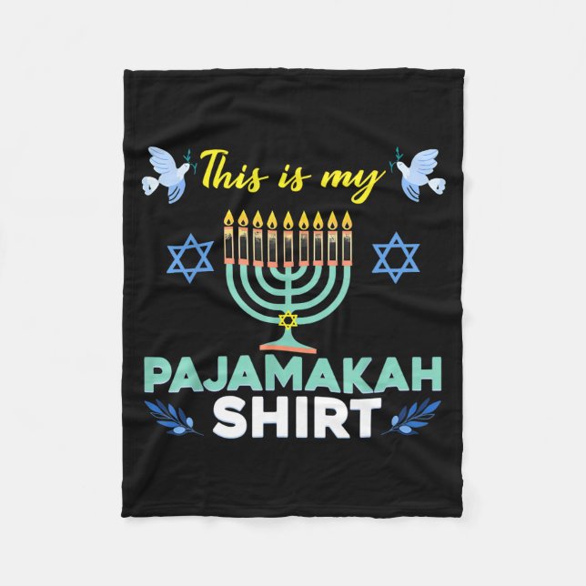 Manta Polar Funny Hanukkah Pajama Shirt This Is My Pajamakah G (Anverso)