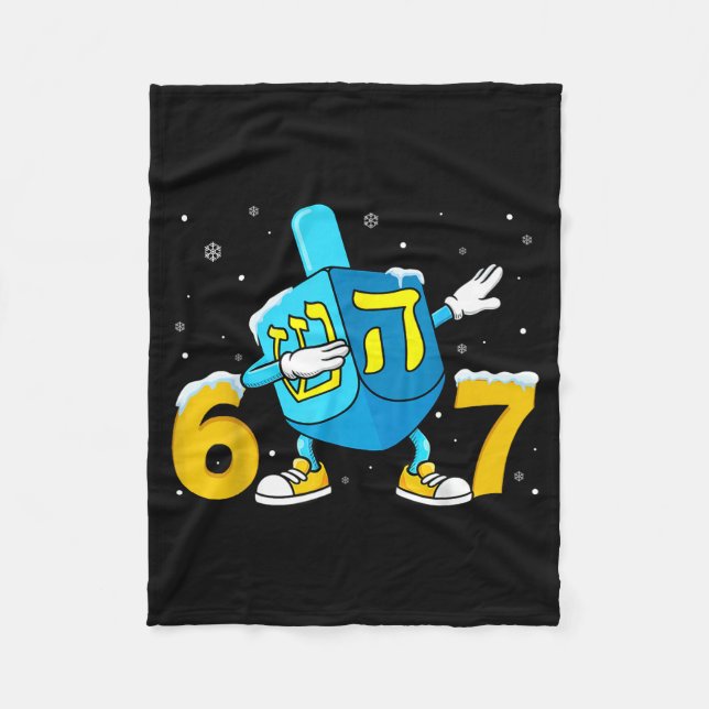 Manta Polar Funny Hanukkah Six Seven Chanukah Dreidel Dabbing  (Anverso)