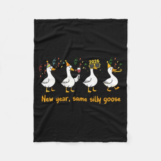 Manta Polar Funny Happy New Year 2026 Same Silly Goose Matchin (Anverso)