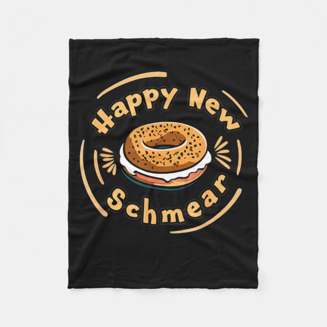 Manta Polar Funny Happy New Year Bagel &amp; Schmear Jewish Br (Anverso)