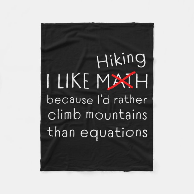 Manta Polar Funny Hiking Over Math Humor Mountains Vs Equation (Anverso)