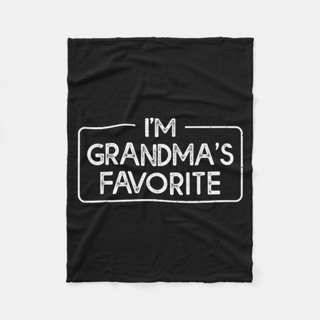 Manta Polar Funny I'm Grandma's Favorite Grandson Granddaughte (Anverso)