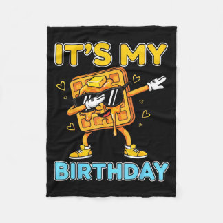 Manta Polar Funny Its My Birthday Waffle Dab Cartoon Party Boy