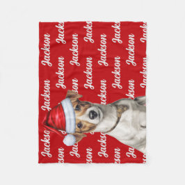 Manta Polar Funny Jack Russell Dog Name Pattered Navidades