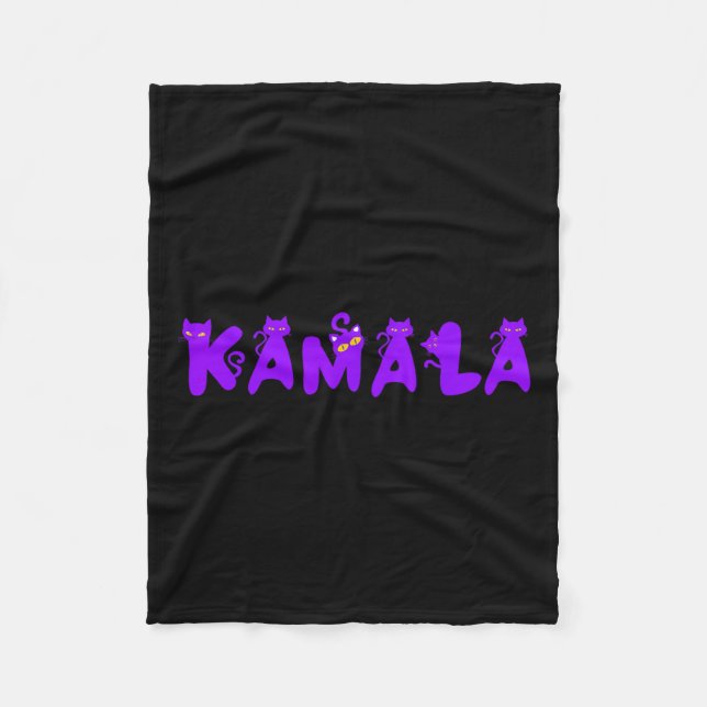 Manta Polar Funny Kamala Cat Lady Kamala Harris Presidente 202 (Anverso)