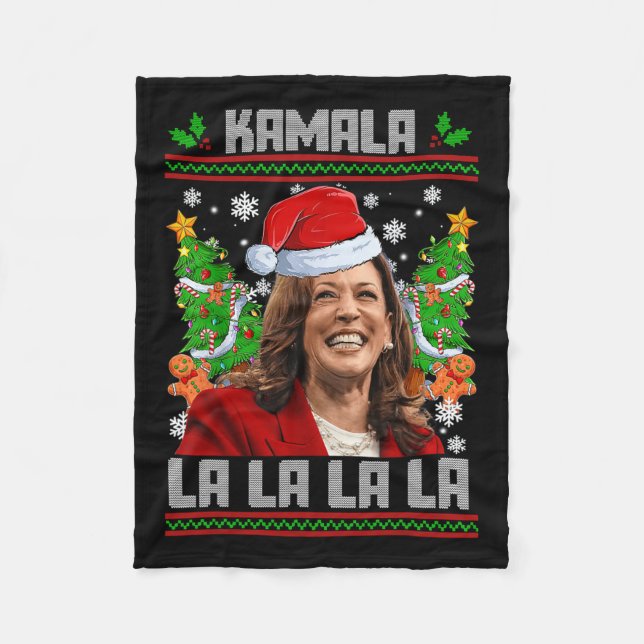 Manta Polar Funny Kamala Harris 2024 Navidades Comma La Men Wo (Anverso)