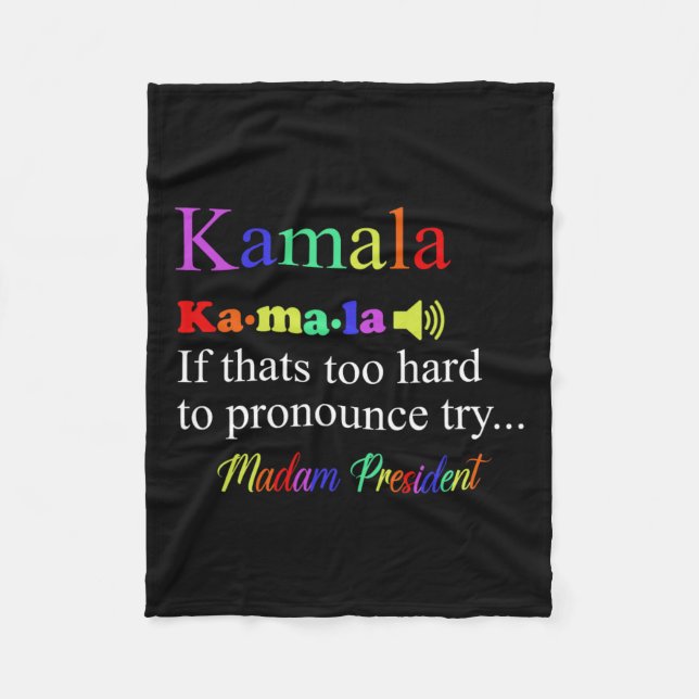 Manta Polar Funny Kamala Harris 2024 Señora Presidenta Harris (Anverso)