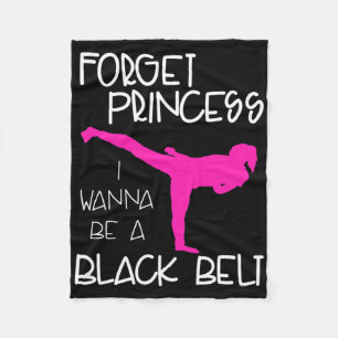 Manta Polar Funny Karate Chica de la camiseta Black Belt Marti
