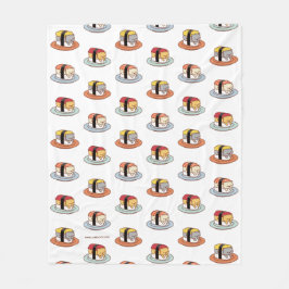 Manta Polar Funny Kawaii Cute Sushi Cats Fiesta