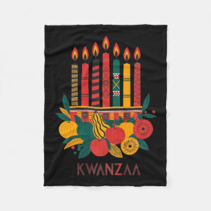 Manta Polar Funny Kinara Siete Velas Kwanzaa Celebración 1