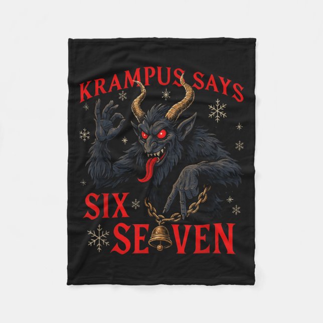 Manta Polar Funny Krampus Says Six Seven 6 7 Meme Christmas Xm (Anverso)
