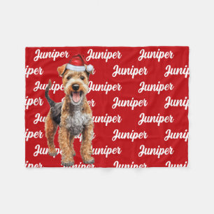 Manta Polar Funny Lakeland Terrier Dog Name Pattern Navidades