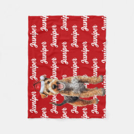 Manta Polar Funny Lakeland Terrier Dog Name Pattern Navidades
