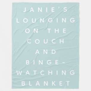 Manta Polar Funny Lazy Days Binge Ver Cita Personalizada